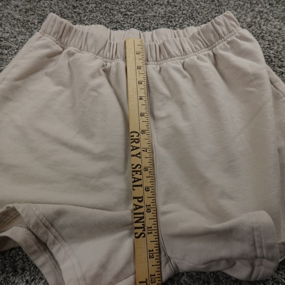 Adidas Shorts Womens M Beige High Rise Athletic Sweat Gym Running Yoga Workout - Picture 5 of 10